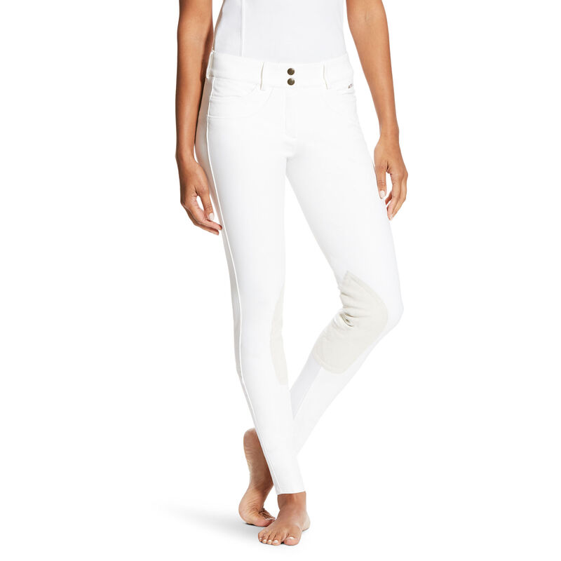 Ariat Hose Damen - Olympia Smu Knee Patch Breech Weiß ( YPBXG-3978 )